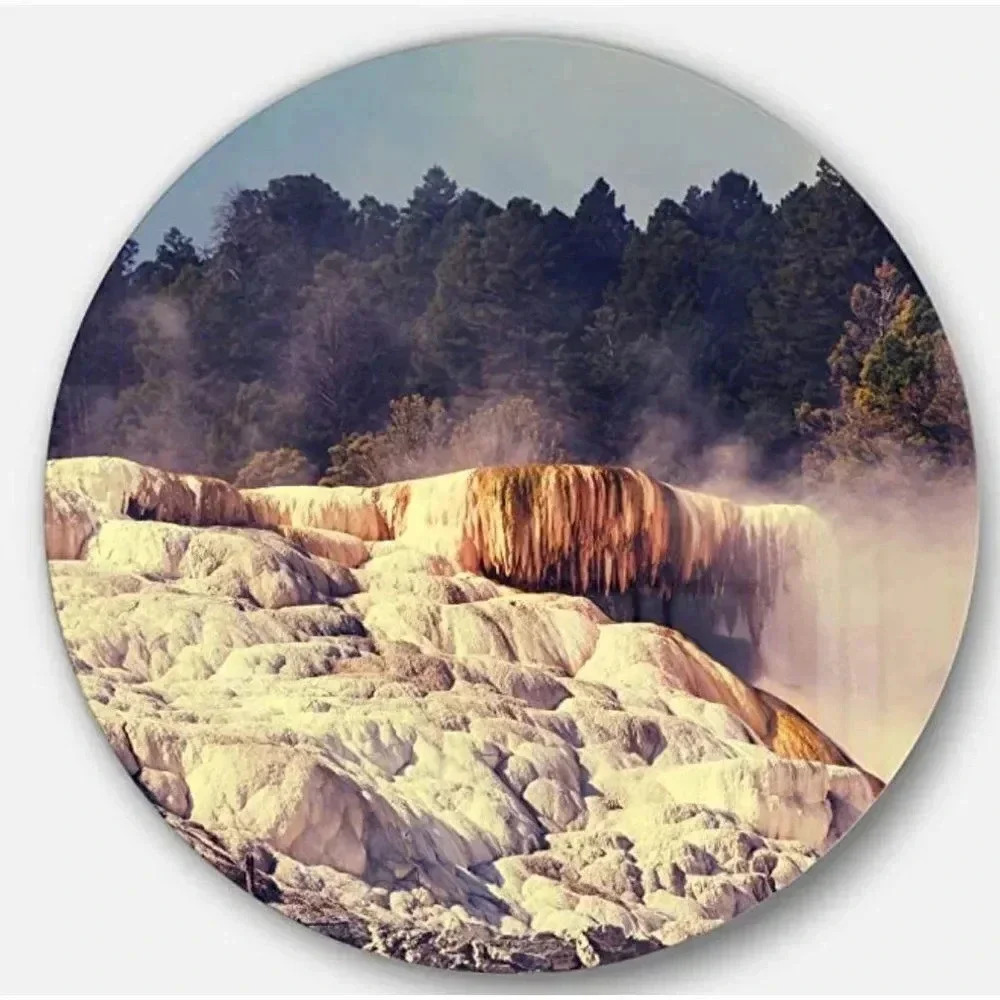 Designart MT12223-C11 Mammoth Hot Springs View Lan